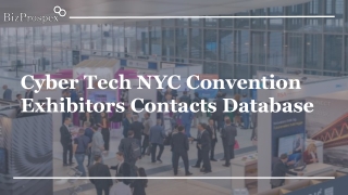 Cyber Tech NYC Convention Exhibitors Contacts Database