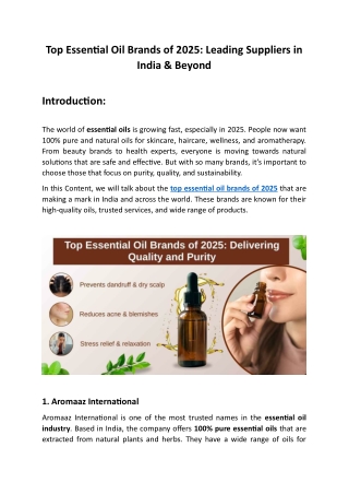 Top 10 Essential Oil Brands of 2025