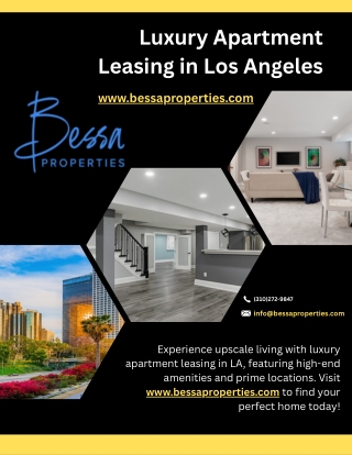 Luxury Apartment Leasing in Los Angeles - www.bessaproperties.com