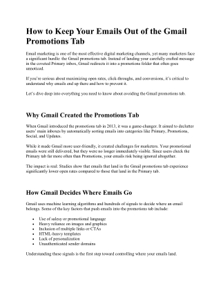 Gmail Promotions Tab