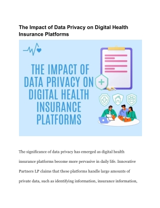 Enhancing Privacy in Health Insurance Tech