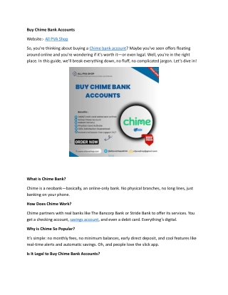 Buy Chime Bank Accounts