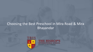 Top Picks for Little Learners: Best Preschools & Play Schools in Mira Road