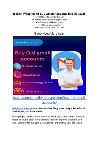 48 best websites to buy gmail accounts in bulk