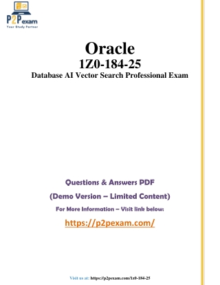 oracle 1z0 184 25