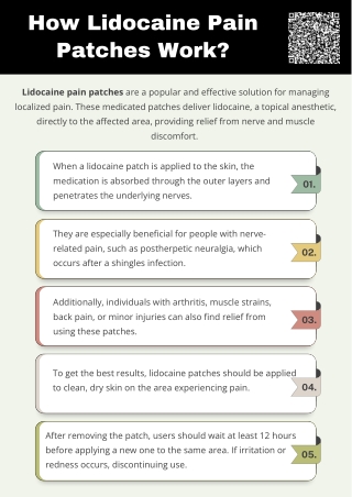 How Lidocaine Pain Patches Work?
