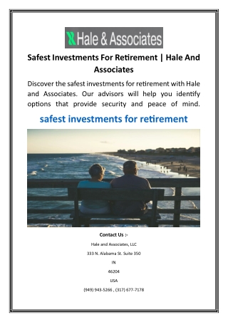 safest investments for retirement hale