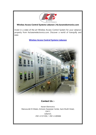 wireless access control systems lebanon