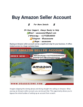 buy amazon seller account