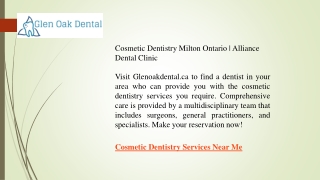 Cosmetic Dentistry Services Near Me  Glenoakdental.ca