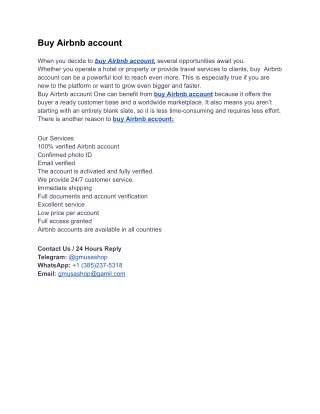 buy airbnb account