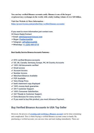 #1 How to Buy Verified Binance,ByBit Account: Full Binance's Potential