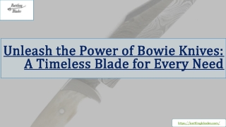 Unleash the Power of Bowie Knives, A Timeless Blade for Every Need