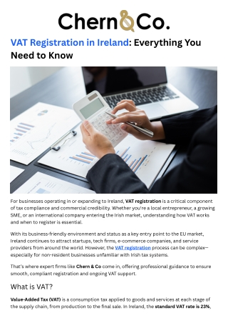 VAT Registration in Ireland - Everything You Need to Know