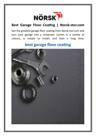 Best Garage Floor Coating  Norsk-stor.com