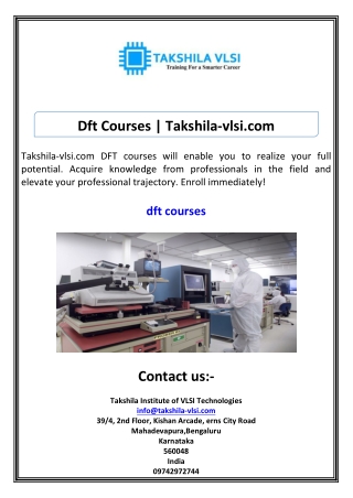 Dft Courses Takshila-vlsi.com