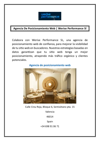 agencia de posicionamiento web werise performance