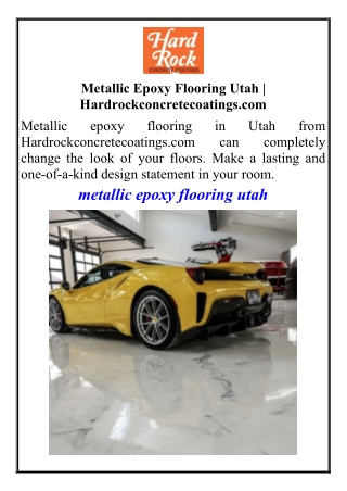 Metallic Epoxy Flooring Utah Hardrockconcretecoatings.com