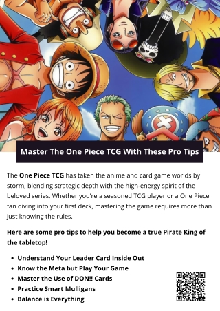 master the one piece tcg with these pro tips
