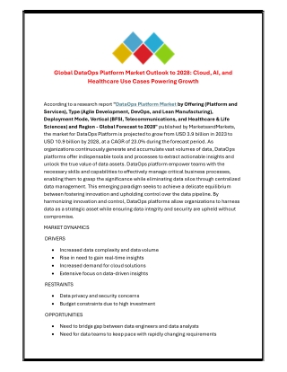 DataOps Platform Market-Global-Size-Market-Research