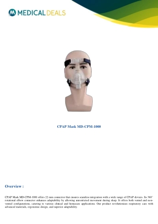 cpap mask md cpm 1000