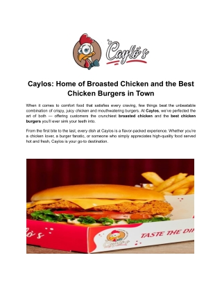 Caylos.com - Caylos_ Home of Broasted Chicken and the Best Chicken Burgers in Town