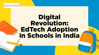 Digital Revolution EdTech Adoption in Schools in India