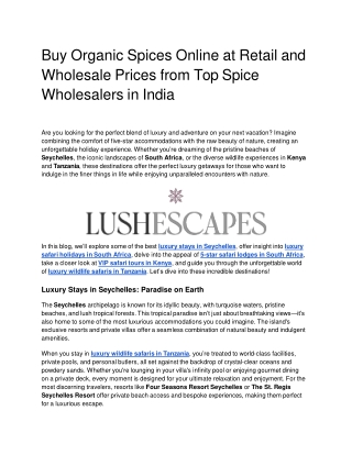 Buy Organic Spices Online at Retail and Wholesale Prices from Top Spice Wholesalers in India