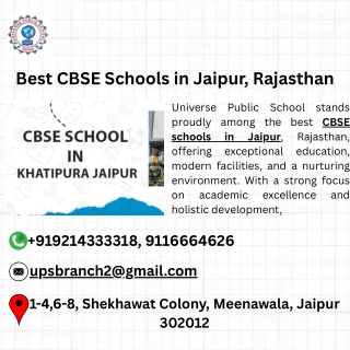 Best CBSE Schools in Jaipur, Rajasthan