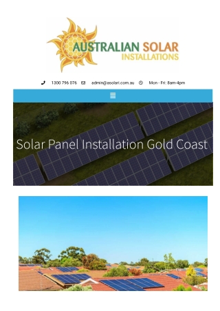 Solar Panel Installation Gold Coast