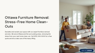 Furniture Removal for Home Clean Outs Ottawa