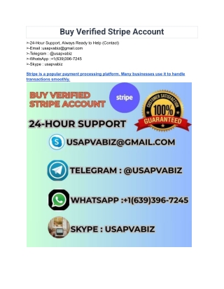 buy verified stripe account