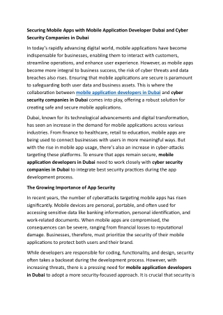 securing mobile apps with mobile application