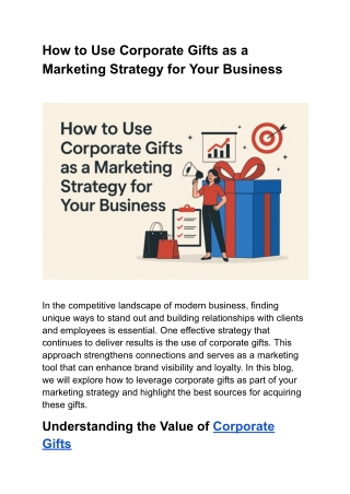 How to Use Corporate Gifts as a Marketing Strategy for Your Business