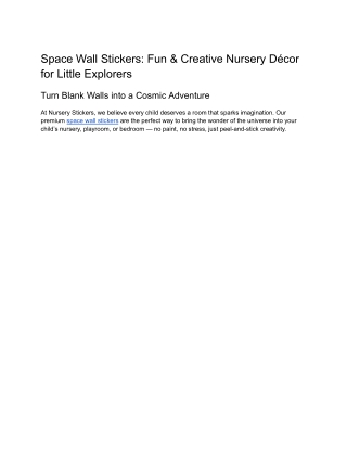 space wall stickers fun creative nursery