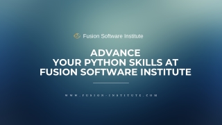 fusion software institute