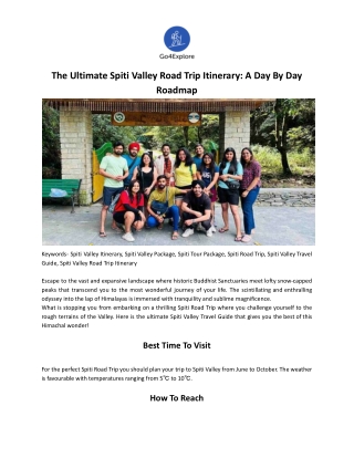 The Ultimate Spiti Valley Road Trip Itinerary: A Day By Day Roadmap