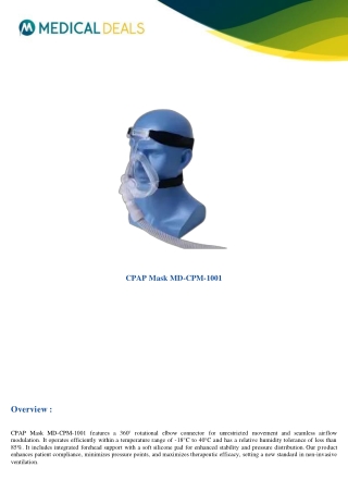 cpap mask md cpm 1001