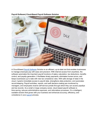 Payroll Software_ Cloud-Based Payroll Software Solution