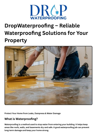 dropwaterproofing reliable waterproofing