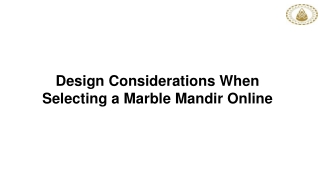 Design Considerations When Selecting a Marble Mandir Online