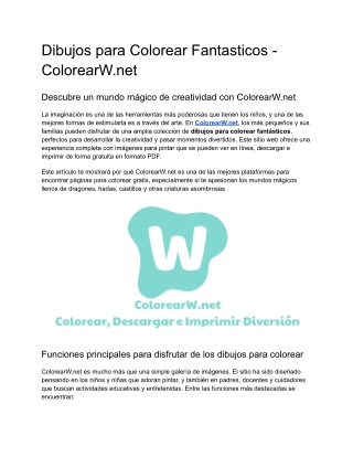 Dibujos para Colorear Fantasticos - ColorearW.net