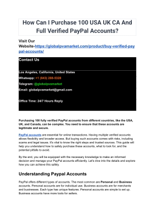 Hoy Can Buy Best 3 Ster Verified Paypal Accounts?
