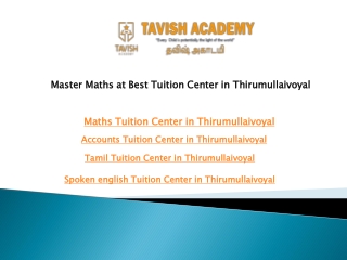 master maths at best tuition center