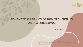 advanced graphics design techniques and workflows