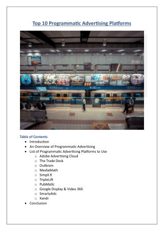 Top 10 Programmatic Advertising Platforms