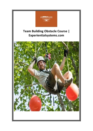 team building obstacle course experientialsystems
