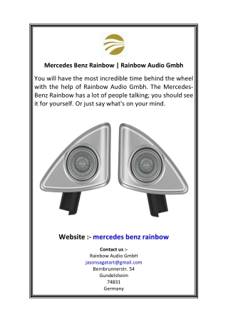 Mercedes Benz Rainbow  Rainbow Audio Gmbh