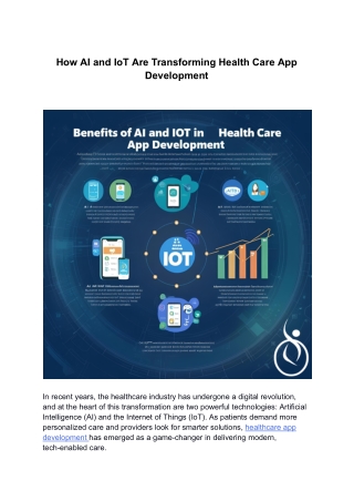 How AI and IoT Are Transforming Health Care App Development