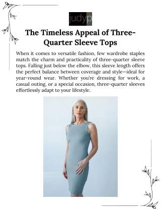 the timeless appeal of three quarter sleeve tops